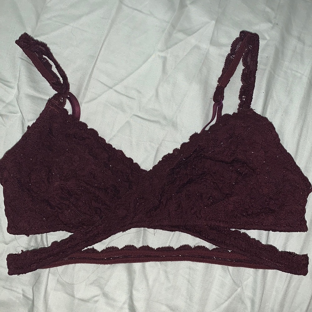 burgundy bralette